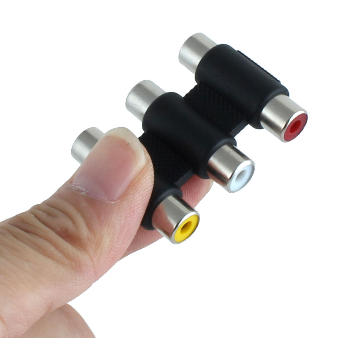 Harfington 3 RCA Female to Female Coupler Cable Joiner Ports Socket Extension Audio Adapter