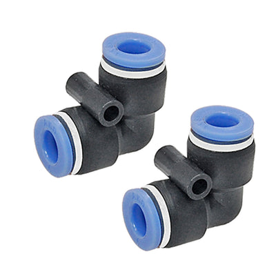 Harfington 6 to 6mm Push In Right-angled Connector Round Fittings