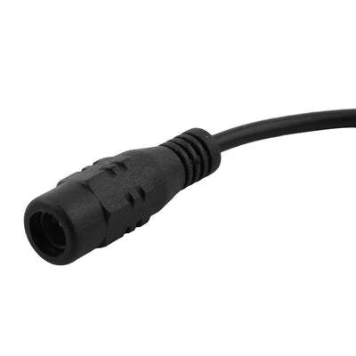 Harfington CCTV Security Camera Plastic DC Female Power Cable Pigtail Black 5.5x2.1mm