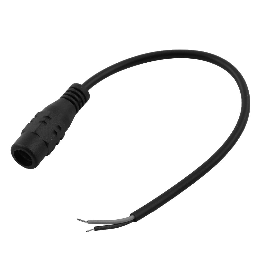 Harfington CCTV Security Camera Plastic DC Female Power Cable Pigtail Black 5.5x2.1mm
