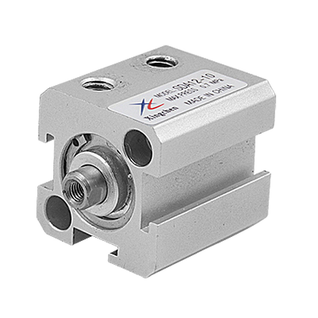Harfington SDA12-10 Silver Tone 12mm Bore 10mm Stroke Air Cylinder