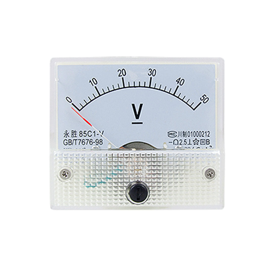 Harfington 85C1 DC 0-50V Rectangle Analog Volt Panel Meter Gauge