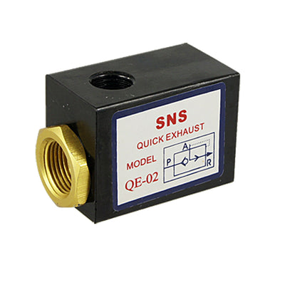 uxcell Uxcell G1/4" Pipe One Way Flow Pneumatic Exhaust Control Valve QE-02