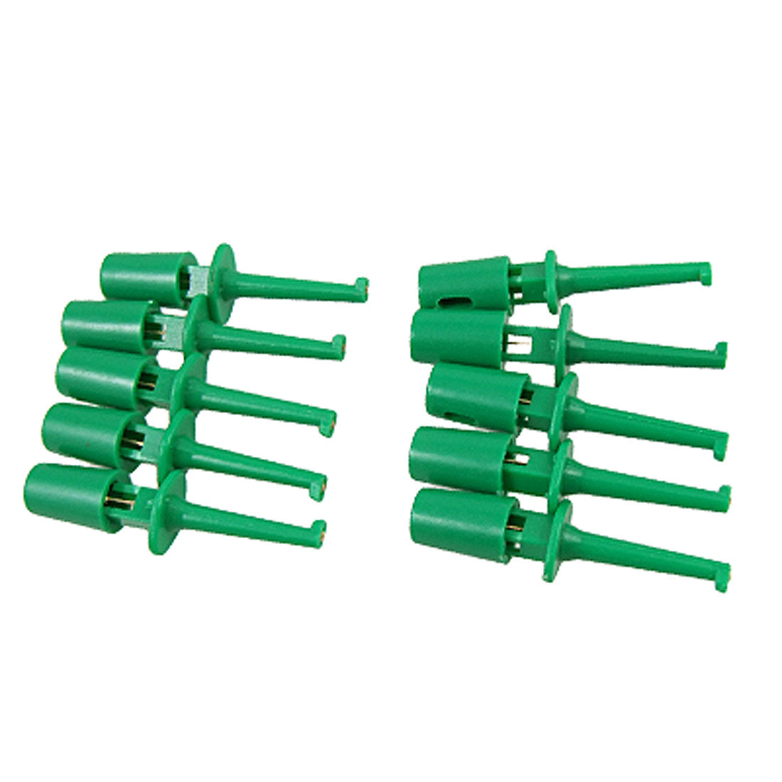 Harfington Green Electrical Lead Wire Testing Hooks Clip Set 10pcs
