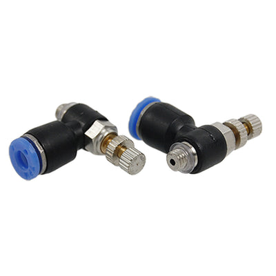 Harfington 2pcs Thread to 4mm Push in Fittings Speed Controller