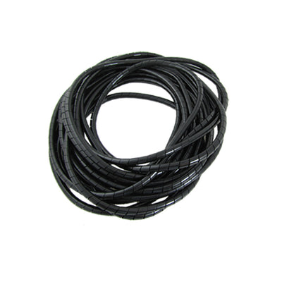 uxcell Uxcell Black Spiral Cut Insulation Binding Strength Wrap 10M
