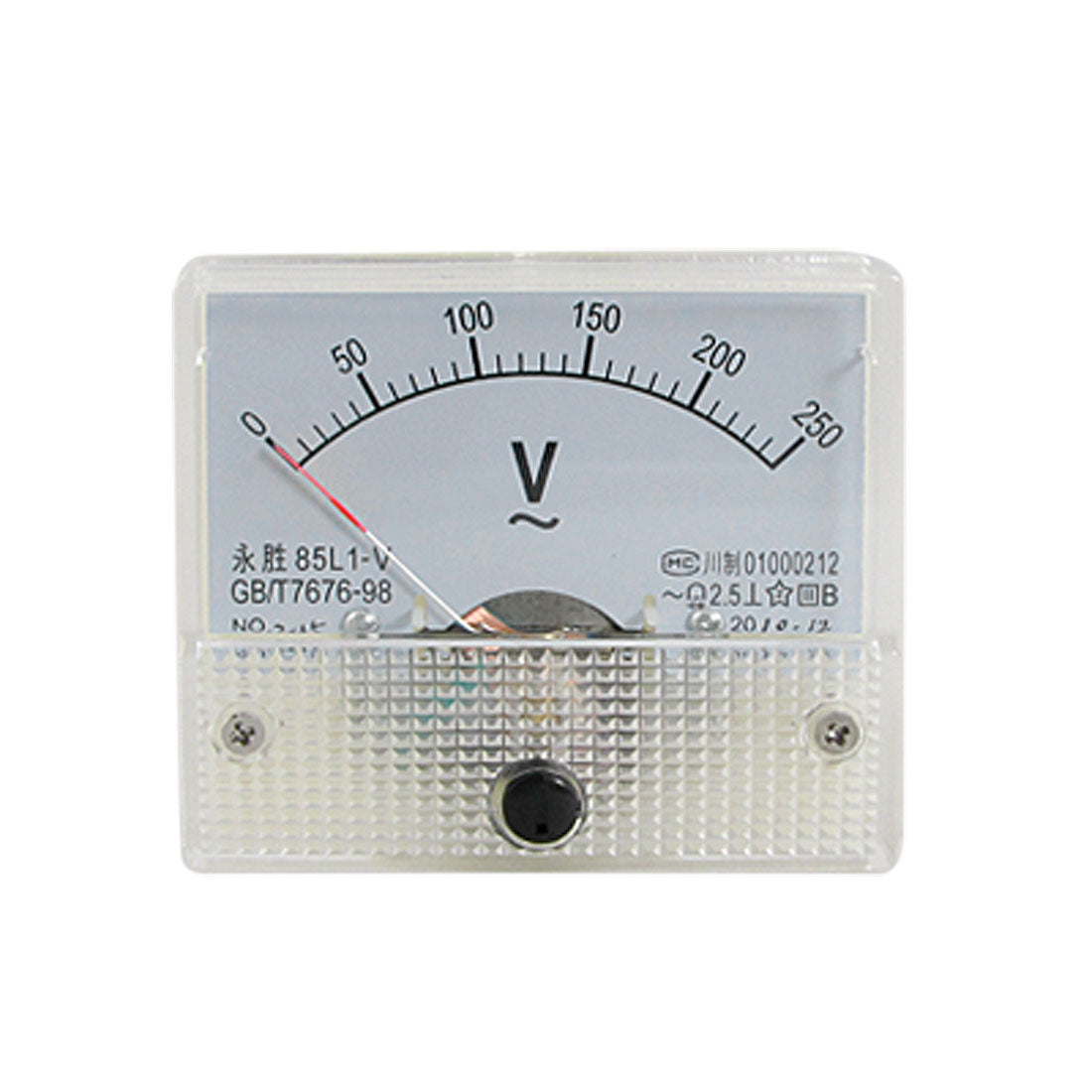 Harfington AC 0-250V Rectangle 85L1-V Analog Panel Voltage Gauge