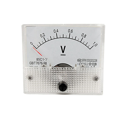 Harfington 85C1 Fine Tuning Dial Analog Voltage Panel Meter Voltmeter DC 0-1V 0.05V Scale