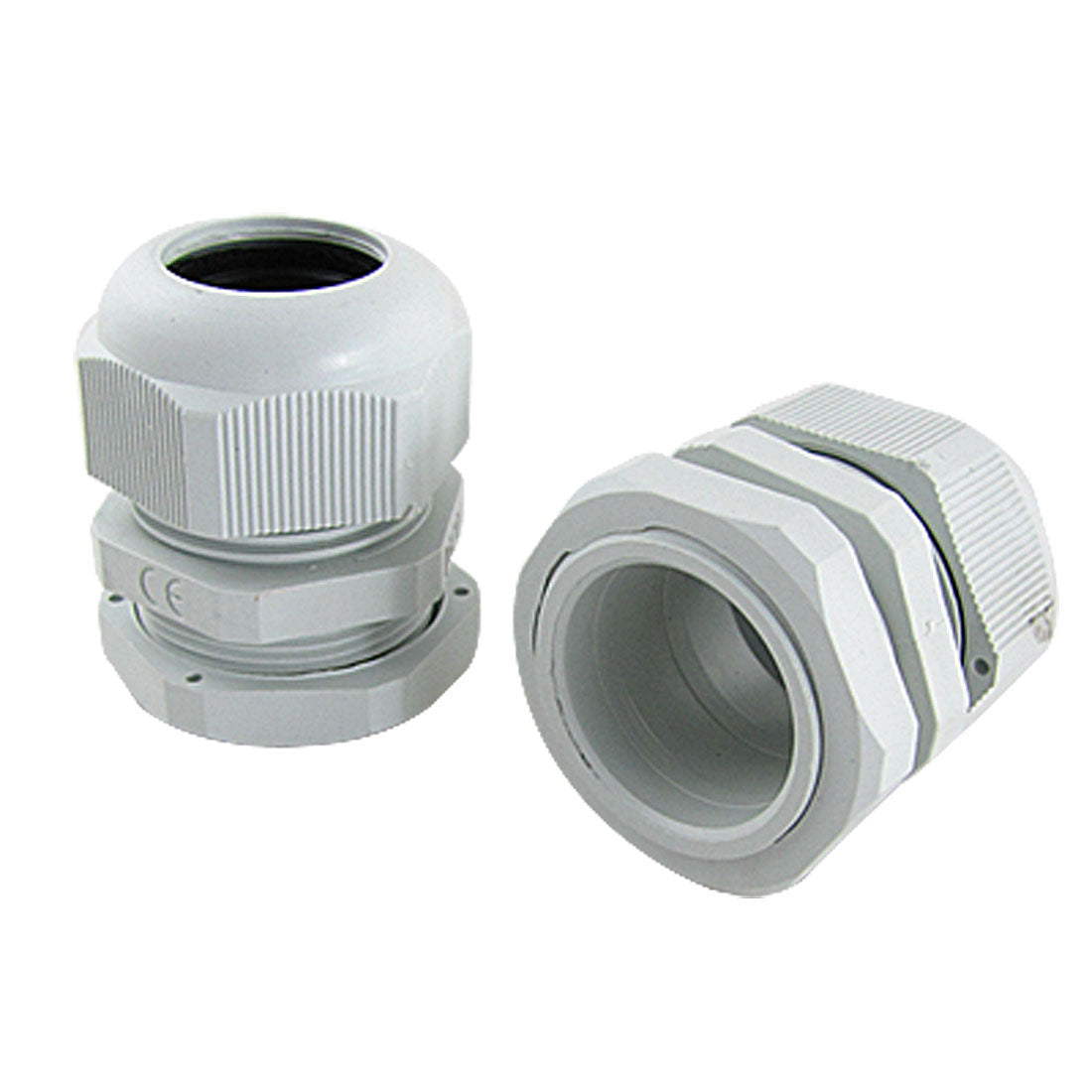 Harfington 2 Pcs Waterproof M32 White Plastic Glands Connectors for 16-21mm Cables