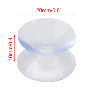 Harfington Uxcell Car 9 Pcs Clear Soft Plastic Double Sided Suction Cup