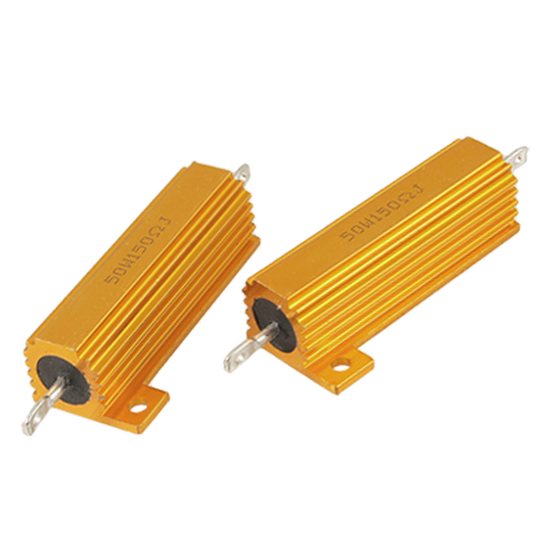 uxcell Uxcell 2 Pcs 150 Ohm 5% Resistance 50W Power Screw Tabs Aluminum Case Resistors