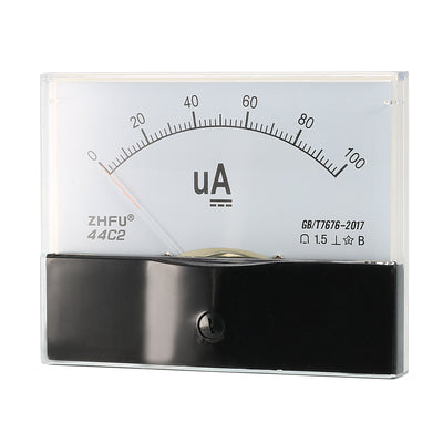 Harfington DC 0-100uA Current Analog Panel Meter Gauge Class 1.5