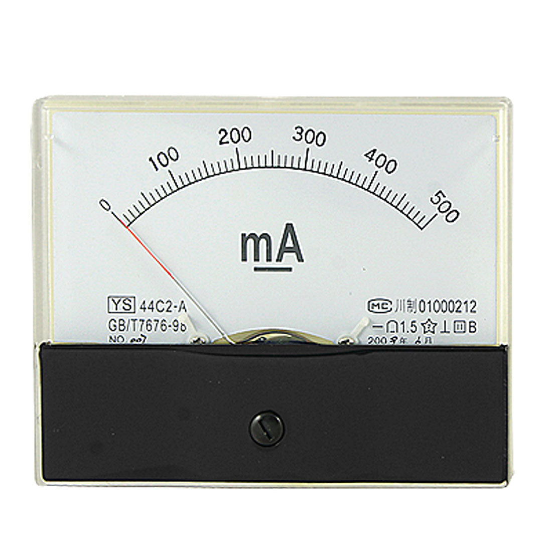 Harfington 44C2 DC 0-500mA Current Power Panel Meter Analog Ammeter