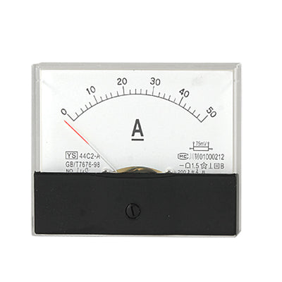 Harfington Analog DC 50A Current Rectangle Panel Meter Gauge 44C2