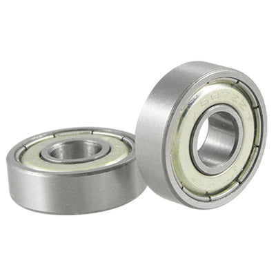 Harfington 2pcs 7×19×6 607ZZ Mini Deep Groove Ball Bearings