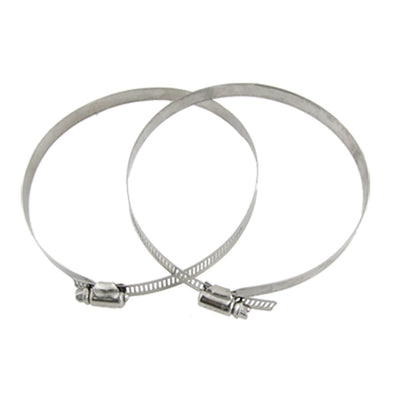 Harfington 2pcs Stainless Steel Band 130-152mm Hose Clamp w Screw