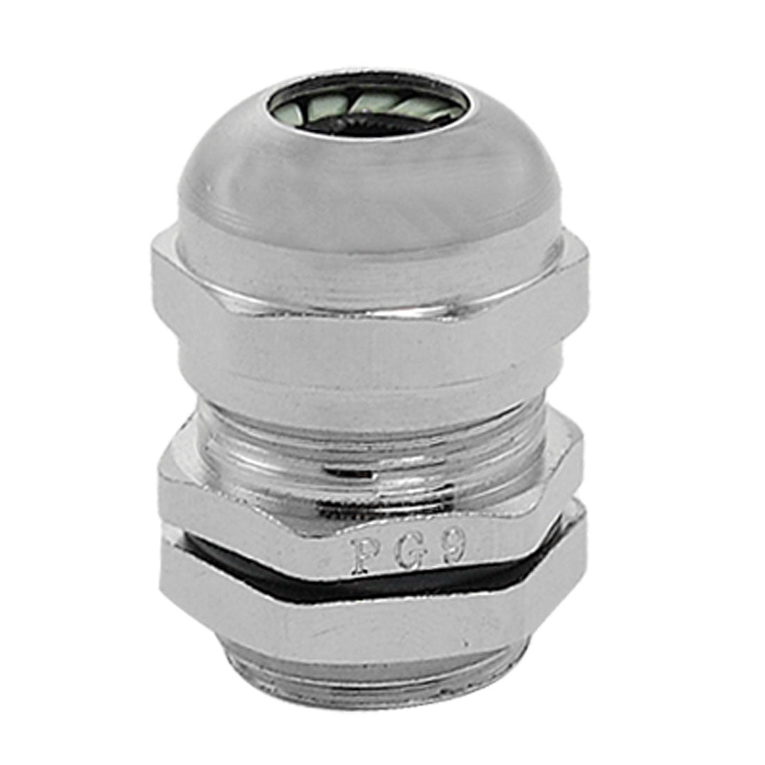 Harfington 15.2mm OD Thread Cable Gland Connector Silver Tone PG9