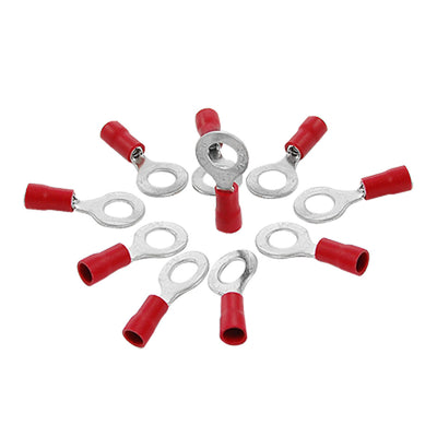 Harfington RV1.25-6 Insulated Sleeve Pre Insulated Ring Terminals 10pcs
