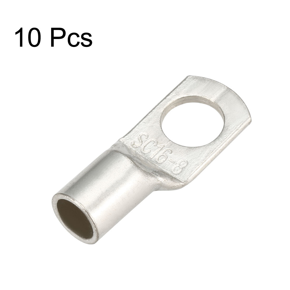 Harfington 10×Copper Tubular Cable Terminal for 8.4mm Dia Bolt