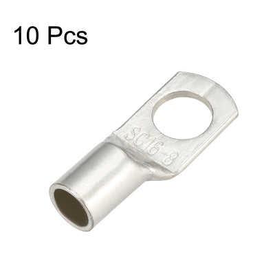 Harfington 10×Copper Tubular Cable Terminal for 8.4mm Dia Bolt