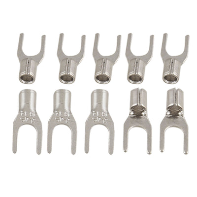 Harfington 10pcs 4.3mm Uninsulated Crimp Spade Fork Terminal Cable Lug