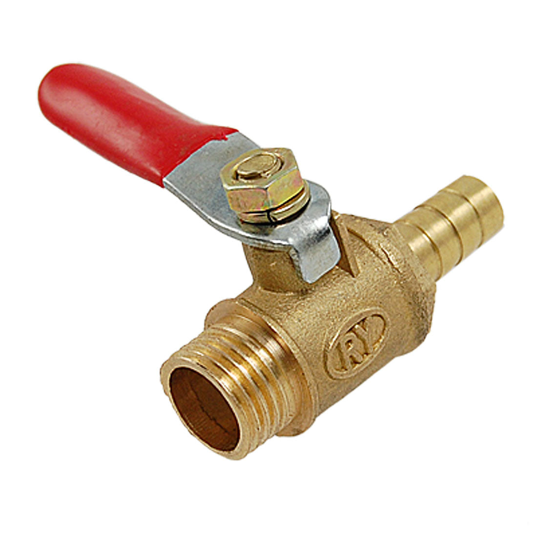 Harfington 13mm Male Thread to 7.5mm Hose Tail Brass Ball Valve