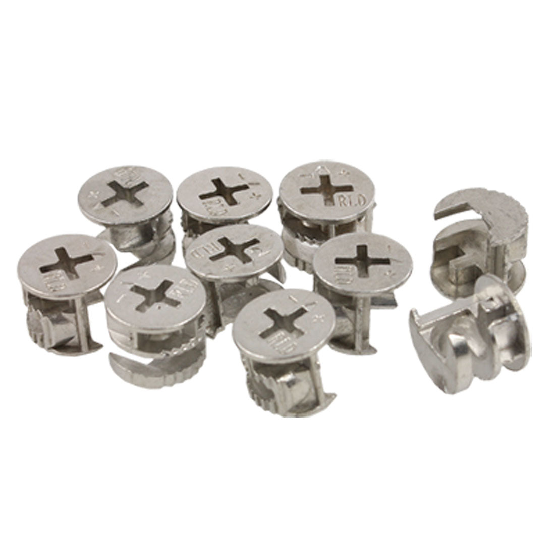 Harfington 14.4mm 0.567" Dia Metal Furniture Cam Fittings 10 Pcs