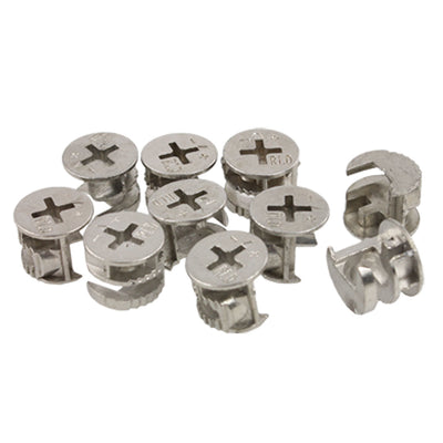 Harfington 14.4mm 0.567" Dia Metal Furniture Cam Fittings 10 Pcs