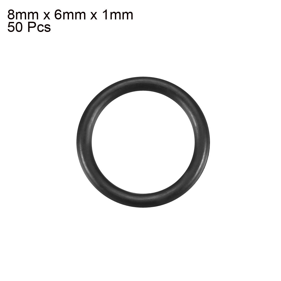 Harfington Nitrile Rubber O-Rings Metric Buna-N Sealing Gasket Black Pack of 50