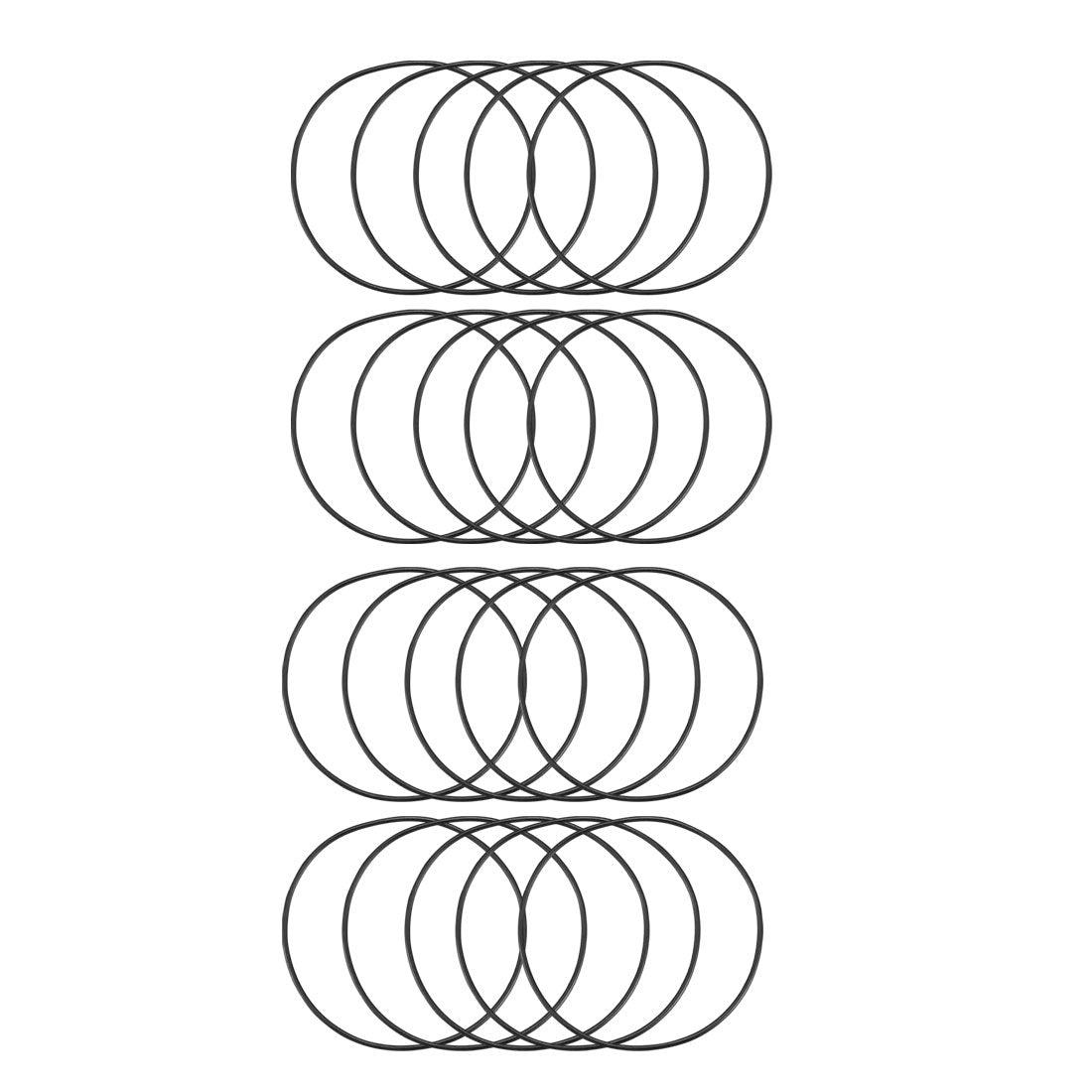 Harfington 40×1mm Rubber Gasket Washer Oil Seal Rings Blk 20pcs