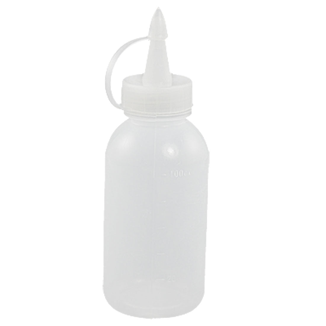 Harfington Clear White Plastic Pointed Mouth Sewing Machine Oil Bottle 100mL