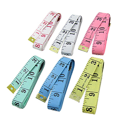 Harfington 60" Colorful Tailor Seamstress Sewing Cloth Ruler Tape 6pcs