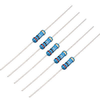 Harfington 20pcs 1/2W Watt 2 ohm 2R Carbon Film Resistor 0.5W 55mm Length