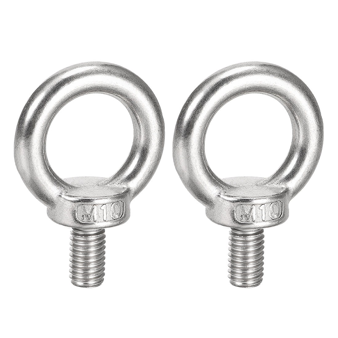 Harfington 2pcs 304 Stainless Steel M10 10mm Lifting Shoulder Type Eye Bolts Rigging