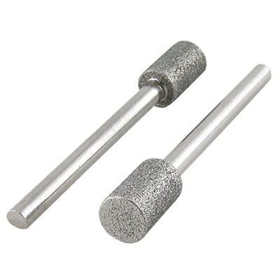 Harfington 2pcs 3×6mm Diamond Drill Bits for Electronic Nail Files