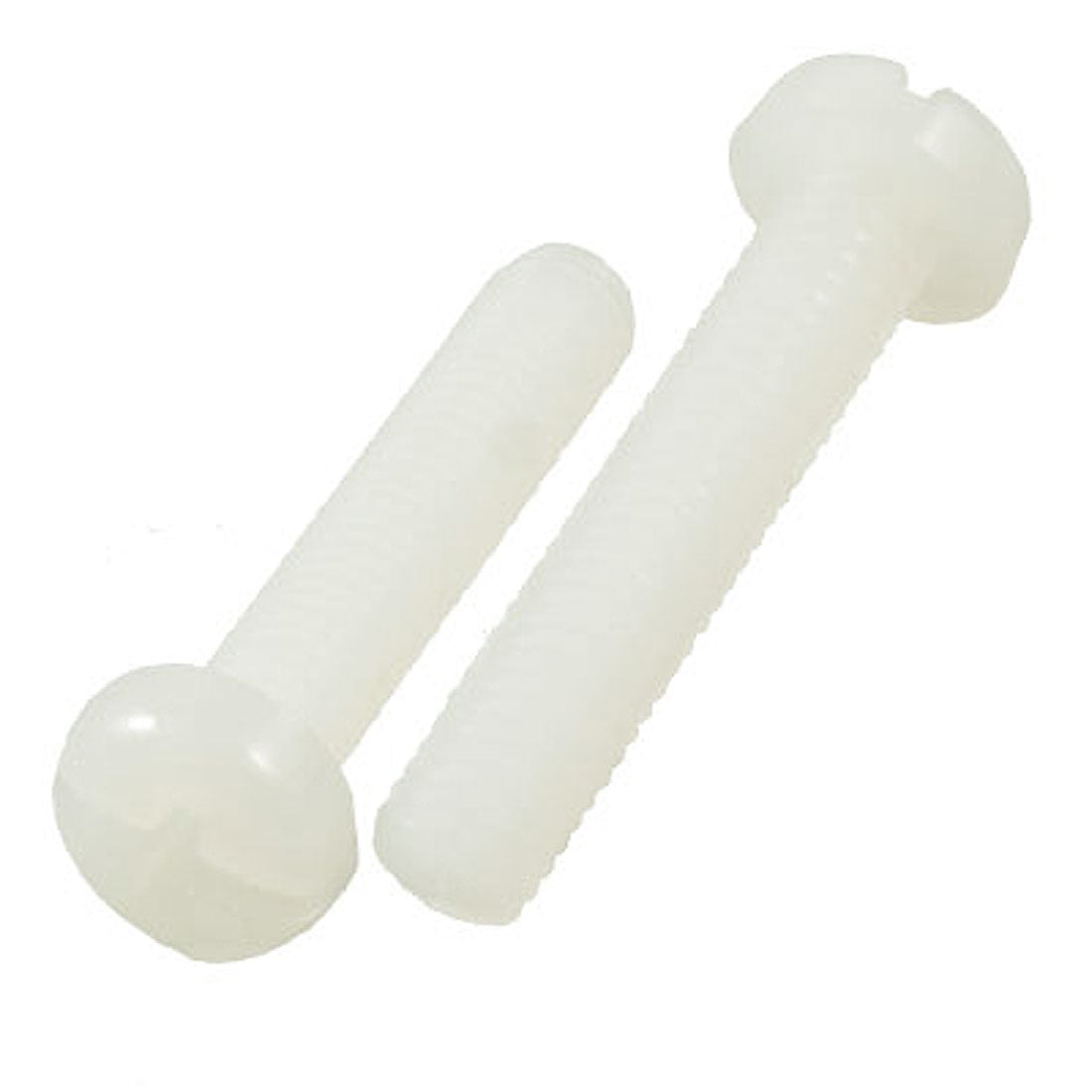 Harfington 30pcs 6mm Thread Diameter 35mm Length Round Cross Head Plastic Screws