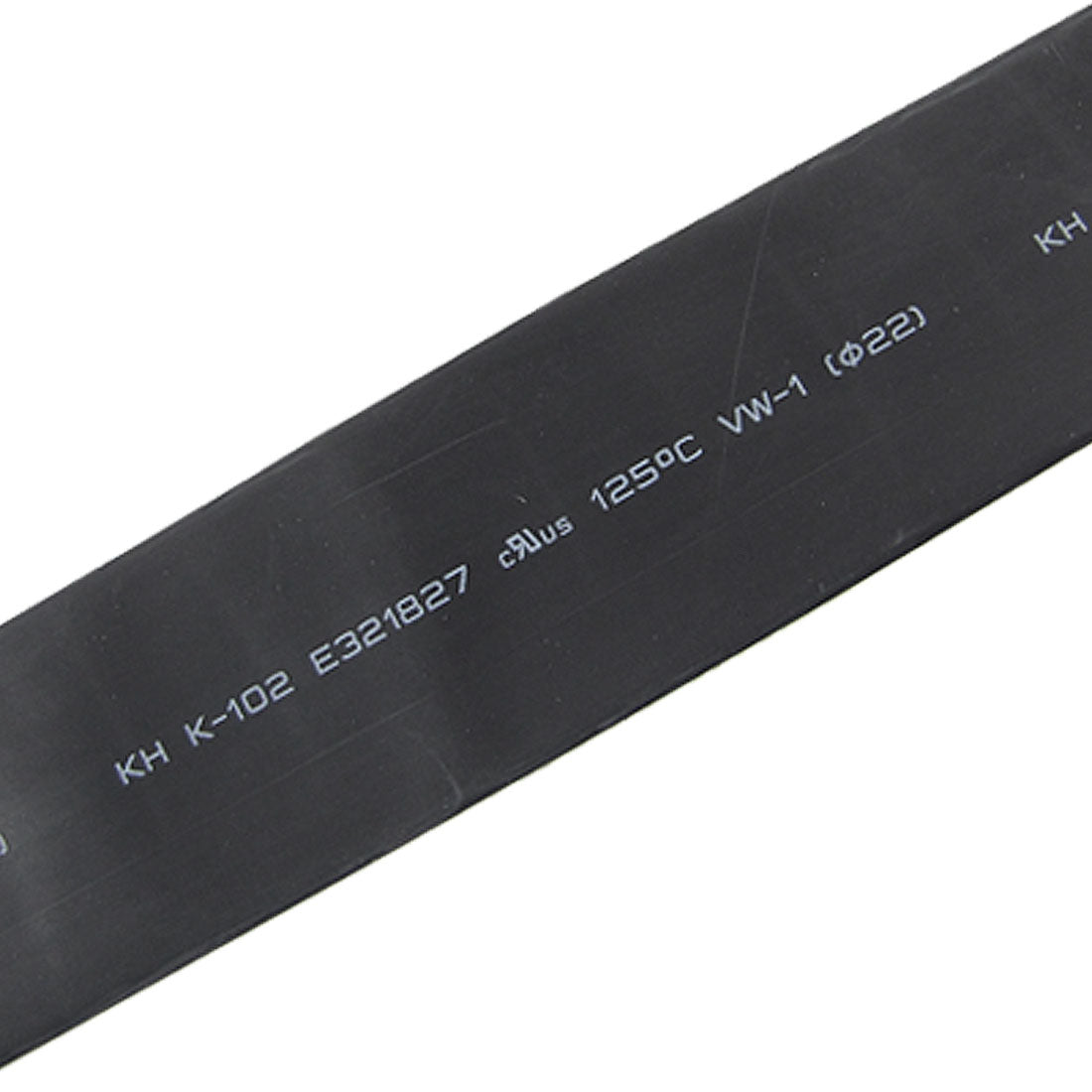 Harfington 22mm Black Polyolefin Insulation Heat Shrink Tubing 6M 19.7ft