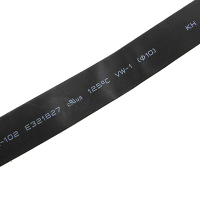 Harfington 2pcs Black 10mm Dia. 2:1 Heat Shrink Tubing Tube Wire Wrap Cable Sleeve 1M