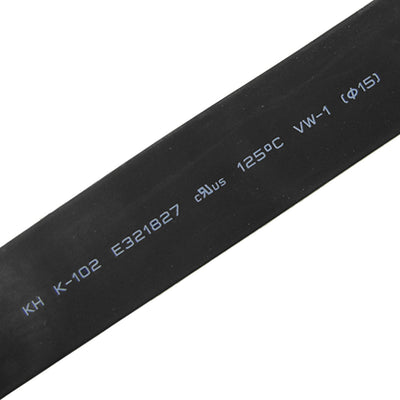 Harfington New 2 Pcs 15mm Dia 2:1 Polyolefin Heat Shrink Tubing Tube Sleeving Wrap Wire Cable 1M