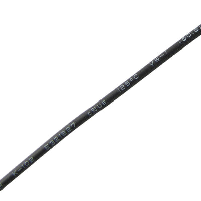 Harfington 2pcs Black 0.8mm Dia Polyolefin 2:1 Halogen-Free Heat Shrink Tubing 1M 3.3Ft