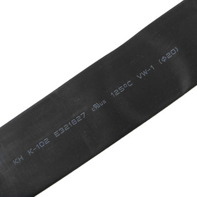 Harfington 20mm Diameter 1M Length 2:1 Black Polyolefin Heat Shrinkable Tube