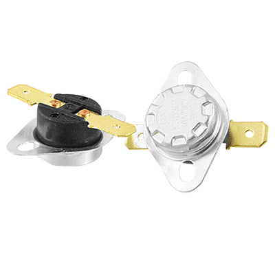 Harfington 2pcs KSD301 92C N.C Temperature Control Switch Thermostat Gold Tone Terminals