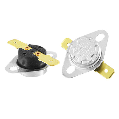 Harfington 2pcs 135 Celsius Normal Close Thermostat Temperature Control Switch KSD301
