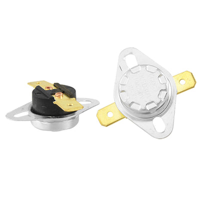 Harfington 2pcs 88 Celsius Normal Close Temperature Control Switch Thermostat 250V 10A