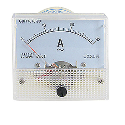 Harfington 85L1 Plastic Housing AC 0-30A Rectangle Analog Panel Meter Ammeter Gauge