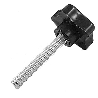 Harfington M8×50mm Thread Replacement Star Hand Knob Tightening Screw Black Silver Tone