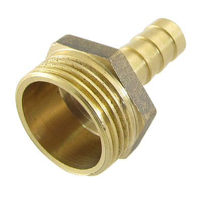 Harfington Uxcell 25.7mm Male Threaded 10mm Pneumatic Tube Hose Brass Barb Fitting Coupling