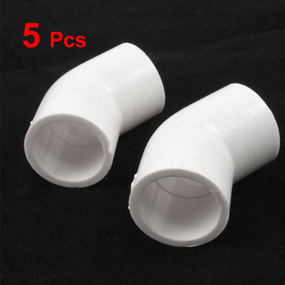 Harfington 20mm×20mm 45 Degree Equal Elbow PVC Pipe Slip Fitting Coupling 5pcs