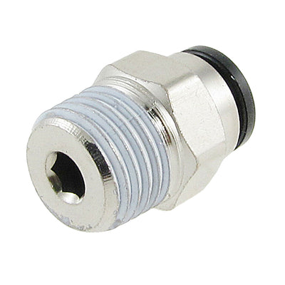 Harfington 15/32" Male Thread to 15/64" Straight Connector Air Pneumatic Quick Fitting