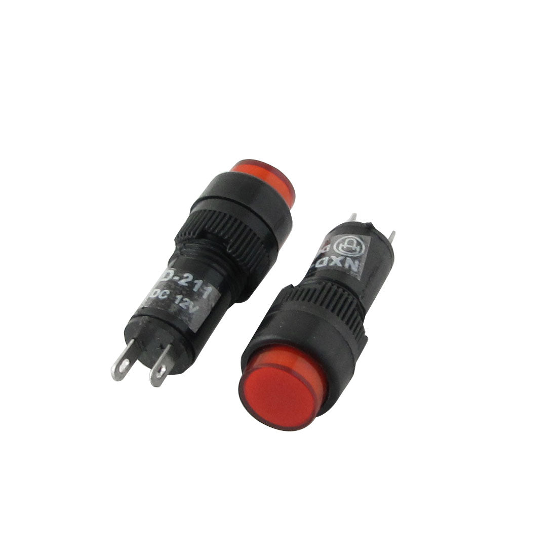Harfington Red DC 12V 10mm Indicator Light Signal Lamp (Bag of 10)
